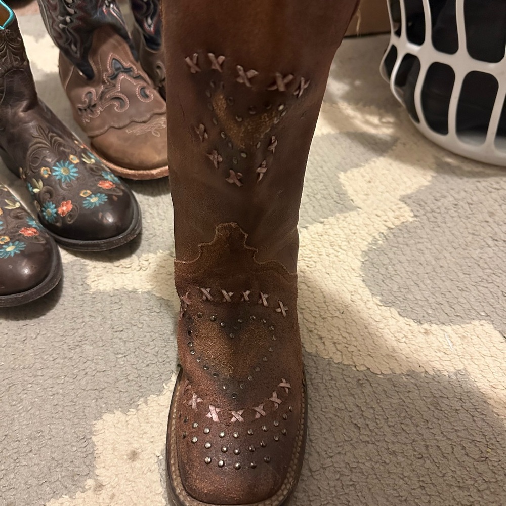 Brown Embroidered Cowboy Boots Dan Post Boots